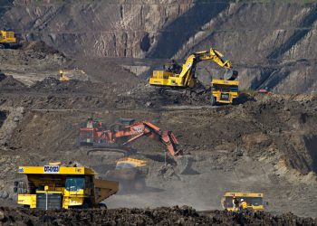 photography of excavators at mining area